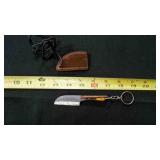 Miniature Cleaver Knife With Sheath & Keychain