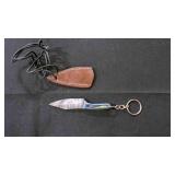 Miniature Modified Knife With Sheath & Keychain