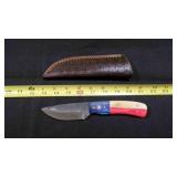 Drop Point Knife With Sheath