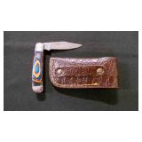 Folding Pocket Knife With Sheath