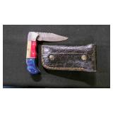 Folding Pocket Knife With Sheath