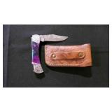 Folding Pocket Knife With Sheath