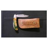 Folding Pocket Knife With Sheath