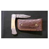Folding Pocket Knife With Sheath