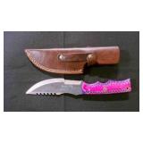 Straight Back Knife With Sheath