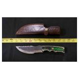 Straight Back Knife With Sheath