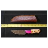 Drop Point Knife With Sheath