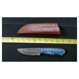 Drop Point Knife With Sheath