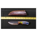 Drop Point Knife With Sheath