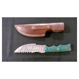 Straight Back Knife With Sheath