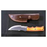 Straight Back Knife With Sheath