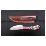 Drop Point Knife With Sheath