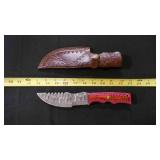 Straight Back Knife With Sheath