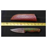 Drop Point Knife With Sheath