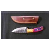 Drop Point Knife With Sheath