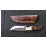 Drop Point Knife With Sheath