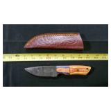 Drop Point Knife With Sheath