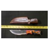 Straight Back Knife With Sheath