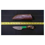 Drop Point Knife With Sheath