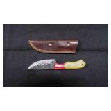 Straight Back Knife With Sheath
