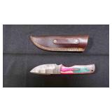 Drop Point Knife With Sheath