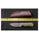 Spear Point Knife With Sheath