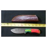 Spear Point Knife With Sheath
