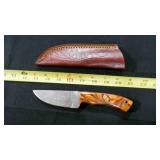 Straight Back Knife With Sheath