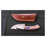 Gut Hook Knife With Sheath