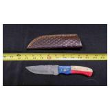 Drop Point Knife With Sheath
