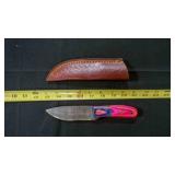 Spear Point Knife With Sheath