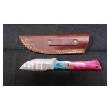 Drop Point Knife With Sheath