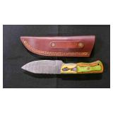 Spear Point Knife With Sheath
