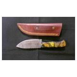 Spear Point Knife With Sheath