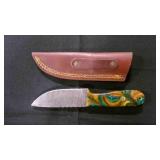 Drop Point Knife With Sheath