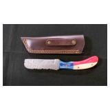 Drop Point Knife With Sheath