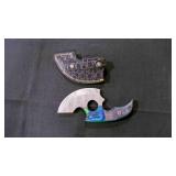 Finger Hole Ulu-Blade Knife With Sheath