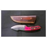 Drop Point Knife With Sheath