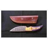 Drop Point Knife With Sheath