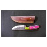 Drop Point Knife With Sheath