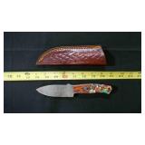 Spear Point Knife With Sheath