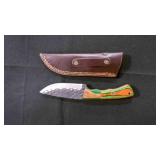 Drop Point Knife With Sheath