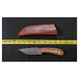 Drop Point Knife With Sheath