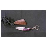 Miniature Fixed-Blade Knife With Sheath & Keychain