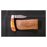 Folding Pocket knife With Sheath