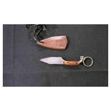 Miniature Modified Knife With Sheath & Keychain