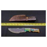 Straight Back Knife With Sheath