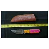 Drop Point Knife With Sheath