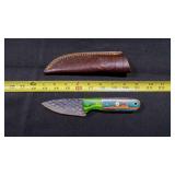 Drop Point Knife With Sheath