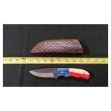 Drop Point Knife With Sheath